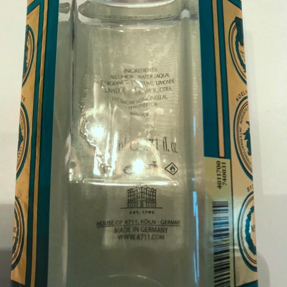 Preowned MEN'S "4711" EDC EAU DE COLOGNE BOTTLE 10" 27.1fl oz 1/4 FULL - GERMANY - Picture 8 of 9